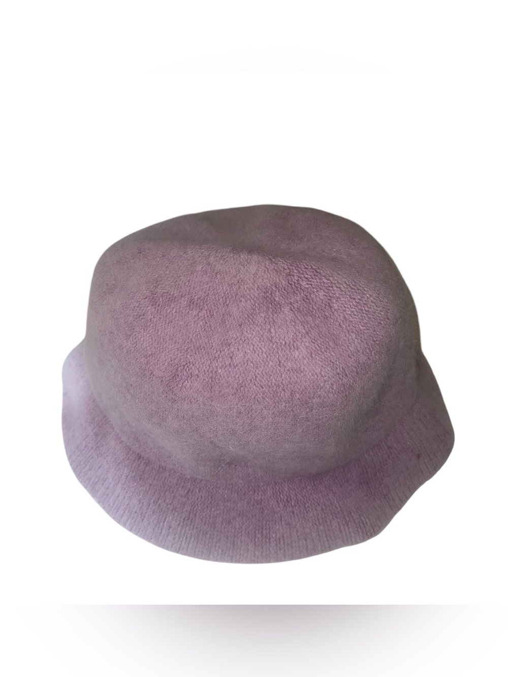 Vintage Betmar Lavender Angora Rabbit Hair Fuzzy Knit Bucket Hat Sz OS